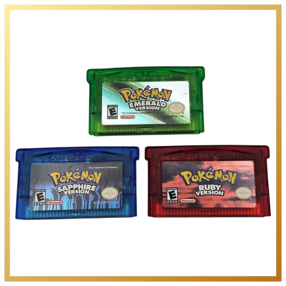 Pokémon Emerald, Ruby & Sapphire Version for Gameboy Advance Game GBA